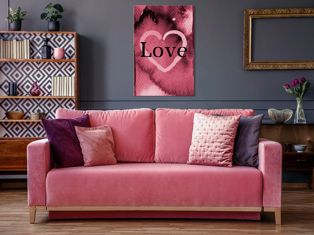 Artgeist Obraz - Burgundy Love (1 Part) Vertical Veľkosť: 60x90, Verzia: Premium Print