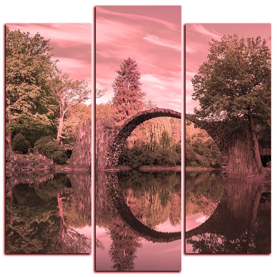 Obraz na plátne - Most v parku v Kromlau - štvorec 3246VC (105x105 cm)