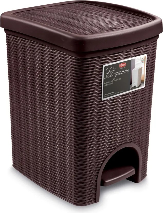 STEFANPLAST Odpadkový kôš 20 l, 31 × 27,5 × 39 cm, hnedý