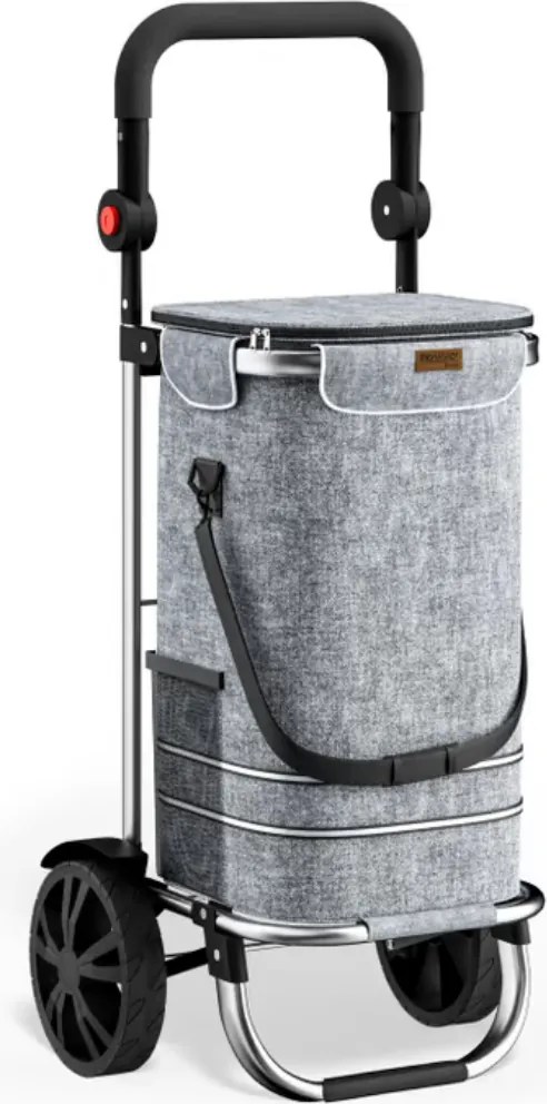 Nákupná taška na kolieskach EASY, 50l, šedá Monzana