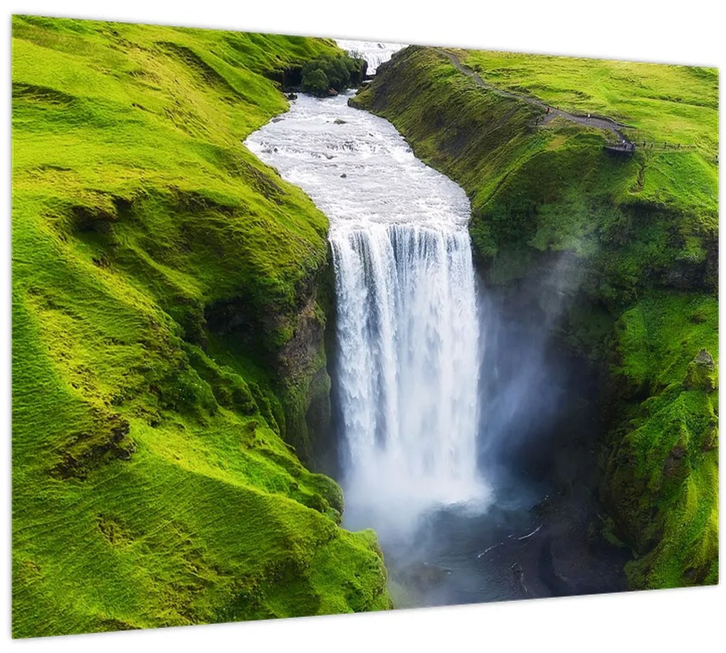 Obraz - Vodopád Skogafoss (70x50 cm)