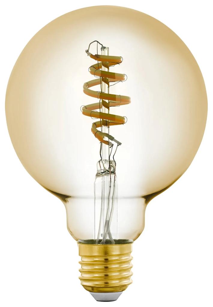 EGLO Múdra LED žiarovka LM-ZIG, E27, G95, 5,5 W, teplá biela-studená biela, jantárová
