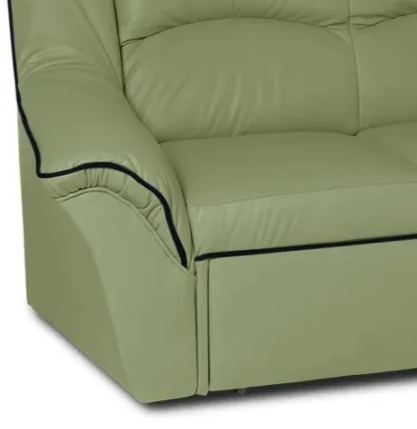 Kožená rohová sedacia súprava DUBAJ LUX XL II, Ľavá, pistáciová (K-57)_čierna (K-70)