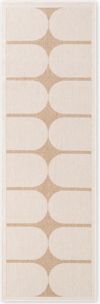 Behúň Duet Bowen 106245 Beige/White - na von aj na doma, 80x250, béžová, chodba / predsieň, NORTHRUGS