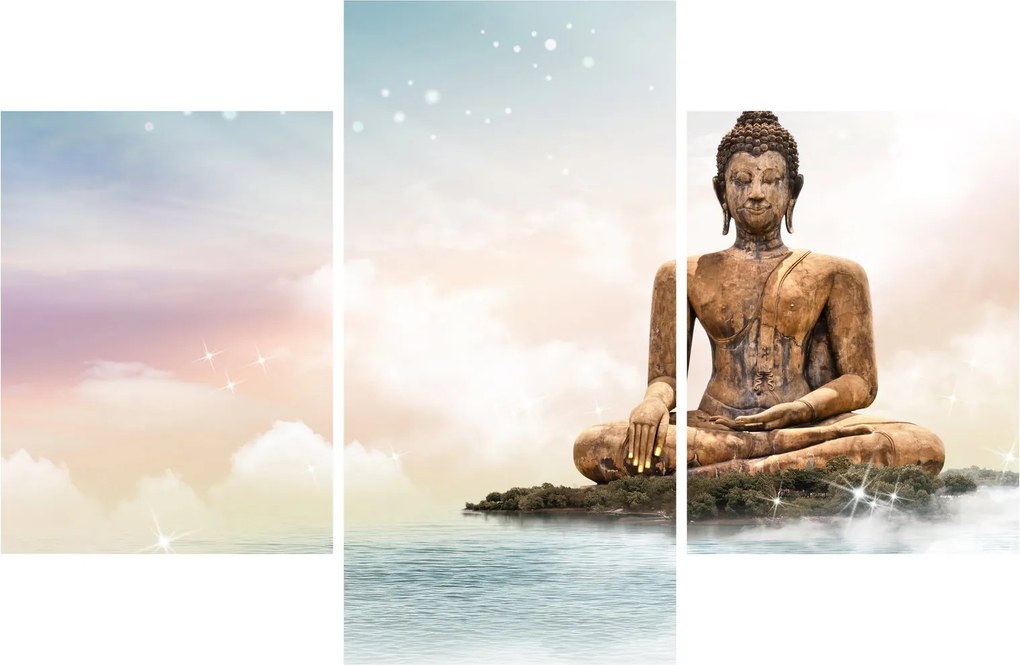 Obraz - Budha dozerajúci na zemi (90x60 cm)