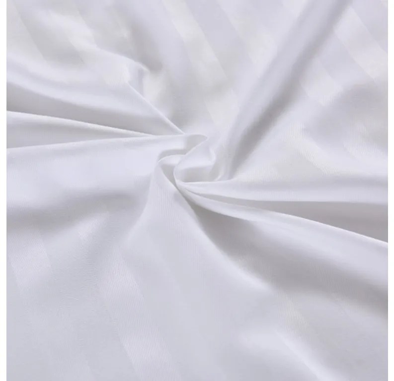 Hotelové obliečky z mikrovlákna JASMINE biele - prúžok 2 cm Rozmer obliečky: 70 x 90 cm | 140 x 200 cm