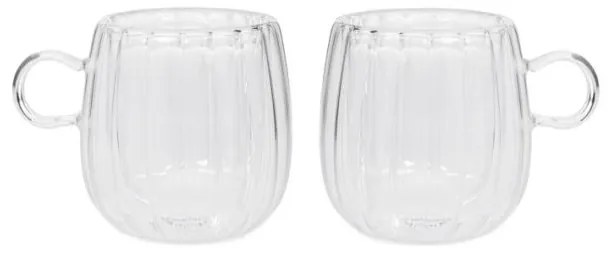 Sada dvoch pohárov CEMBRA GROOVE priesvitné 732577 250 ml (2 ks)