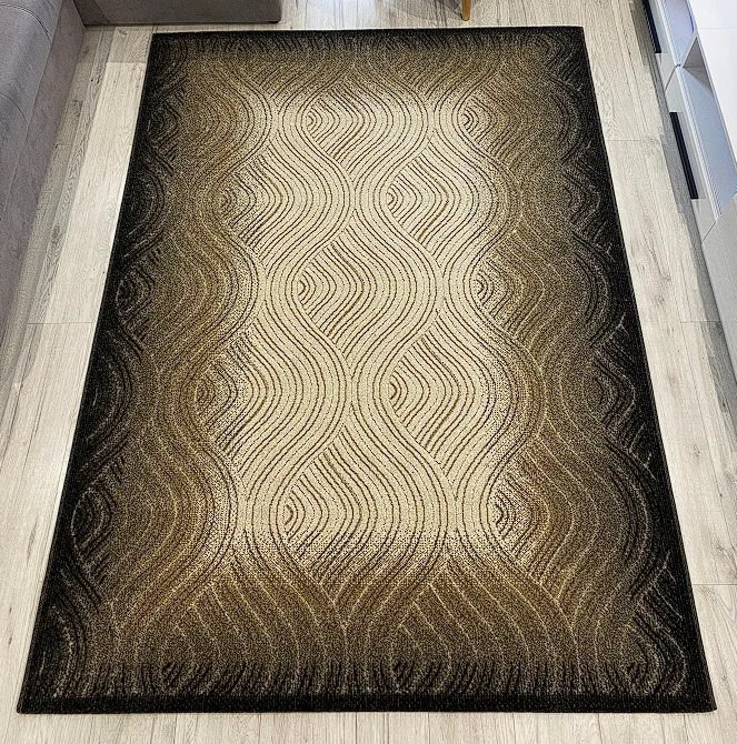 HU Béžový,hnedý moderný koberec Lagos 29-Beige Rozmer: 80x150 cm