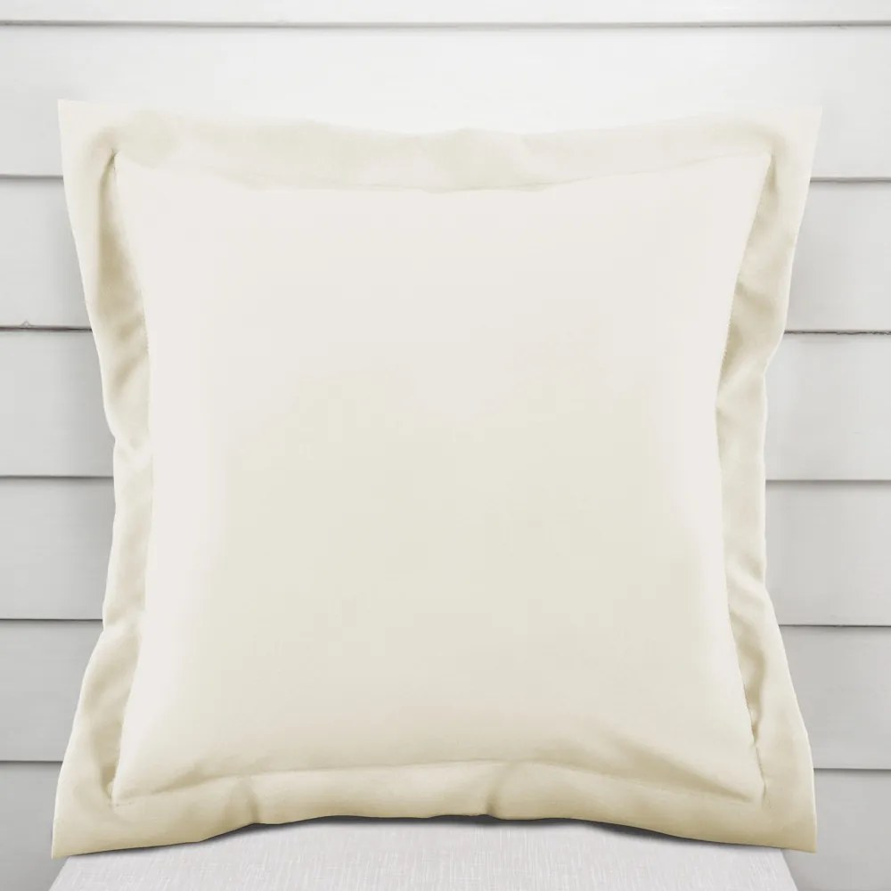 Biante Dekoračná obliečka na vankúš s lemom Rongo RG-011 Smetanová 30 x 50 cm