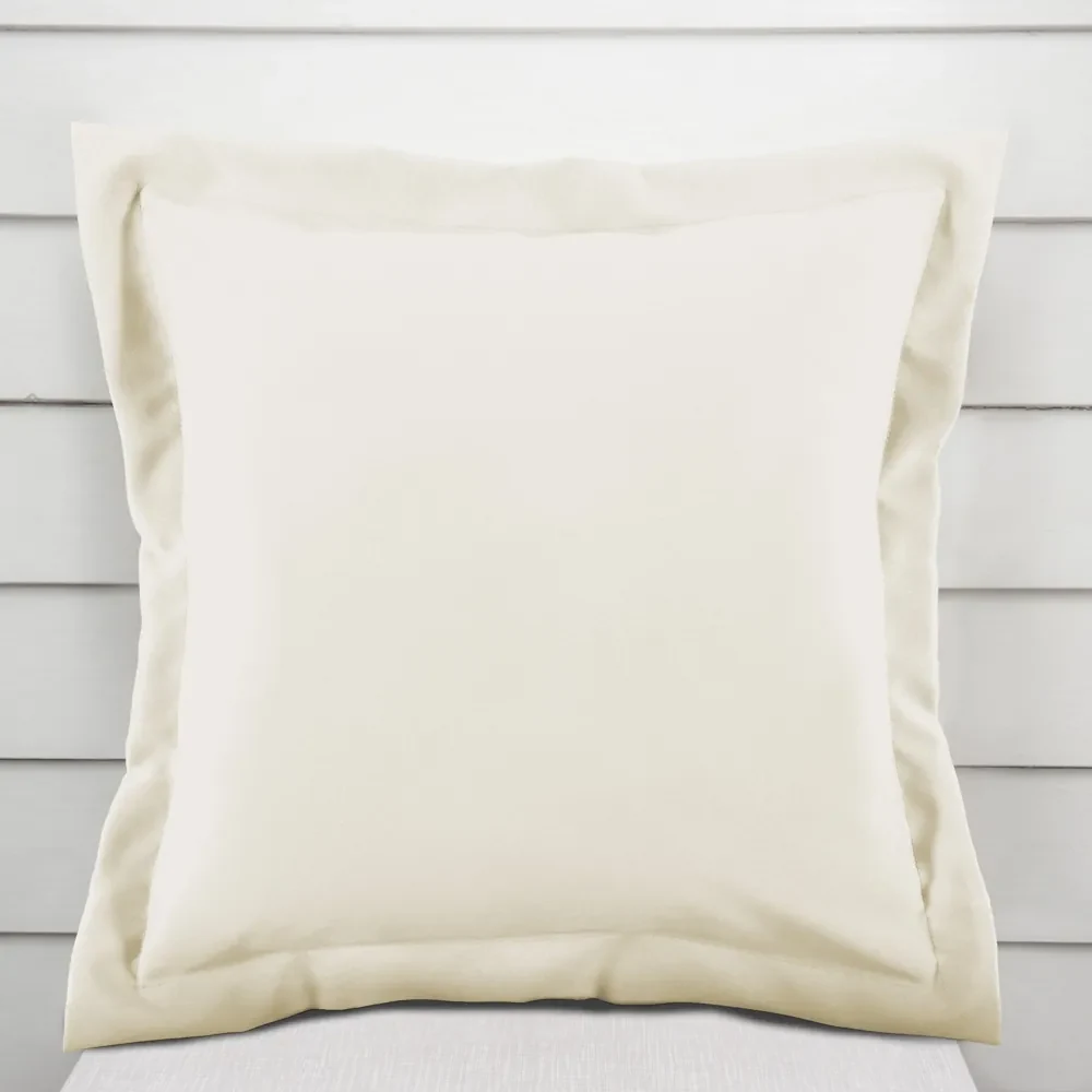Biante Dekoračná obliečka na vankúš s lemom Rongo RG-011 Smetanová 50 x 50 cm