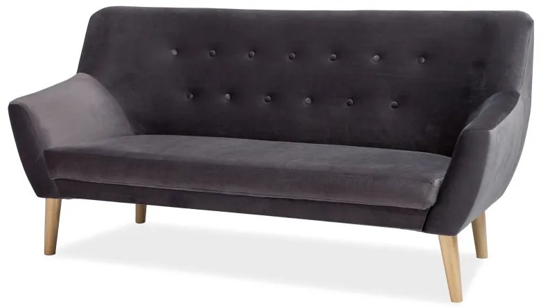 Sivá 3-miestna pohovka NORDIC 3 VELVET