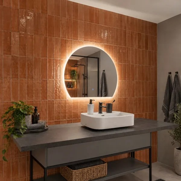 BRILAGI - LED kúpeľňové zrkadlo ARCO LED/25W/230V 80x72 cm IP44 stmievateľné + CCT