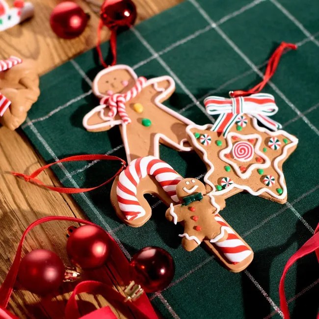 Vianočná ozdoba LIZZY lízatko s perníčkom 711428