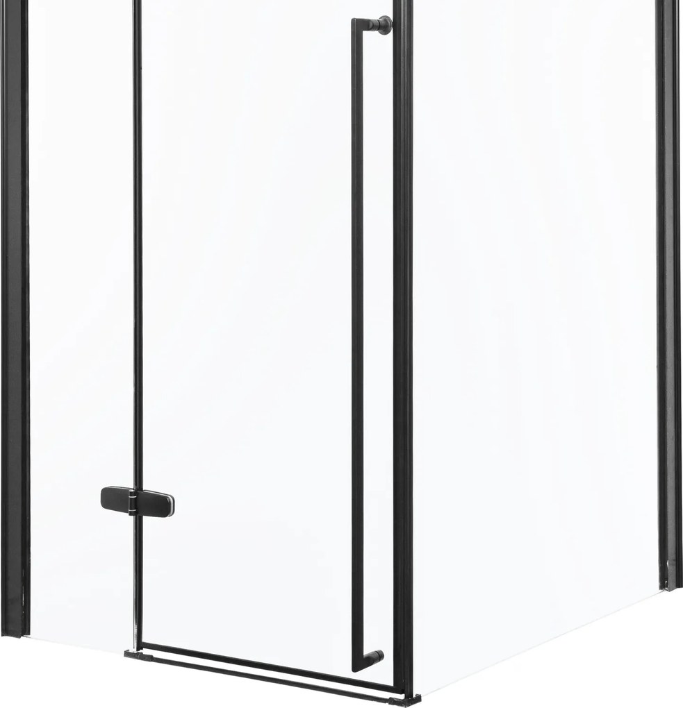 Novoterm Obdĺžnikový sprchovací kút NV-Long 100x80 čierna/transparent - bez vaničky