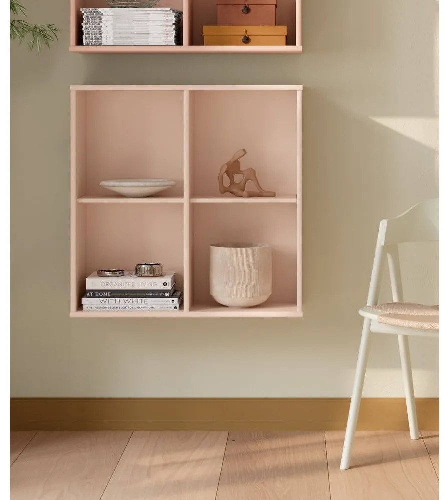 Svetloružová závesná knižnica 70x70x27 cm Mistral – Hammel Furniture