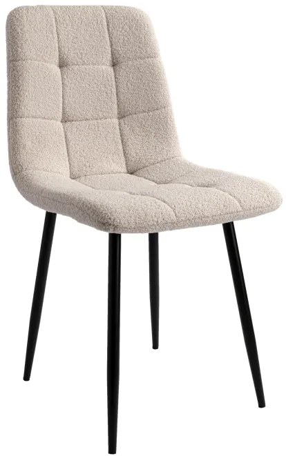 Jedálenská stolička DENVER boucle, čierna / béžová