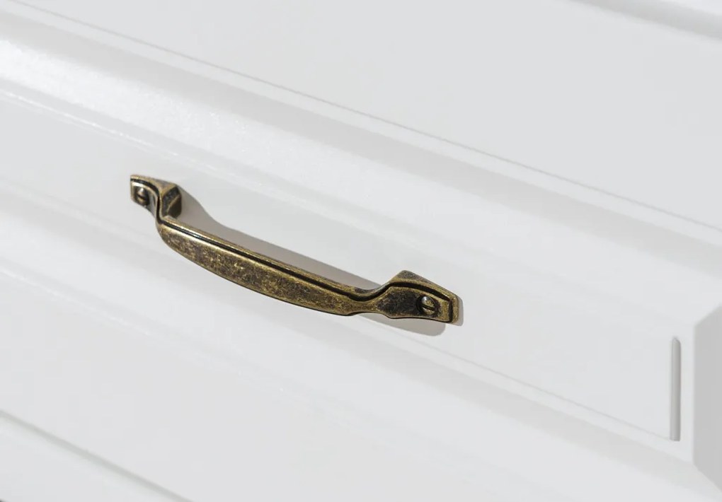 Široká vysoká vitrína Atik, biela