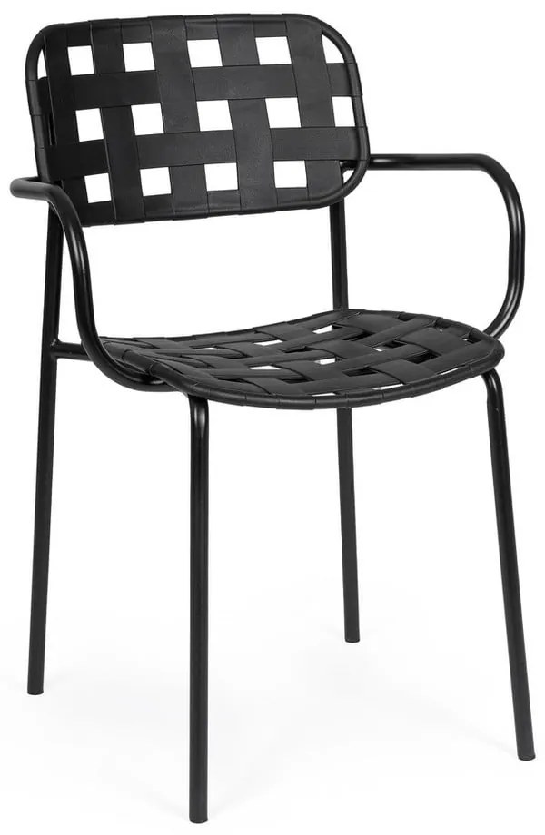Čierne kovové záhradné stoličky v súprave 4 ks Clover – Bizzotto