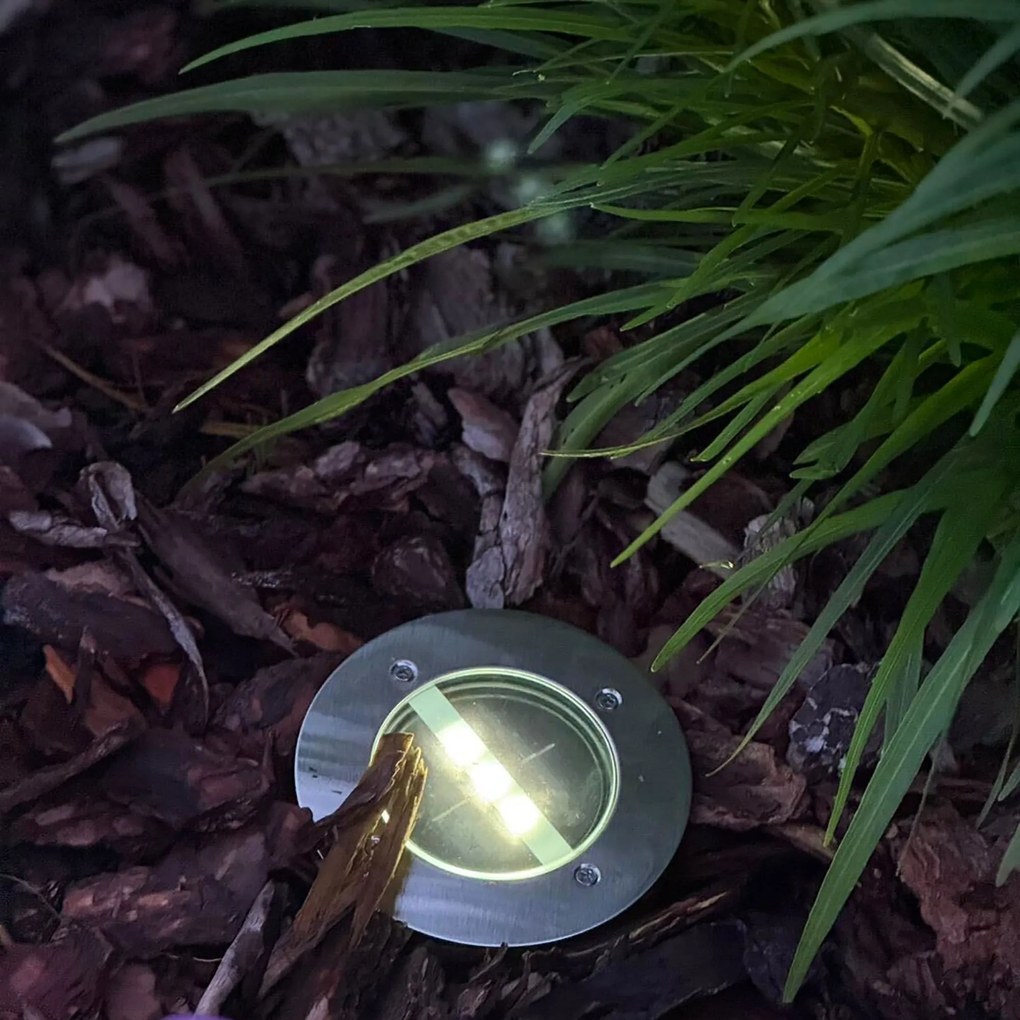 Bluegarden Toolight, LED solárna lampa 4,5cm 1ks P60049, strieborná, OGR-05684