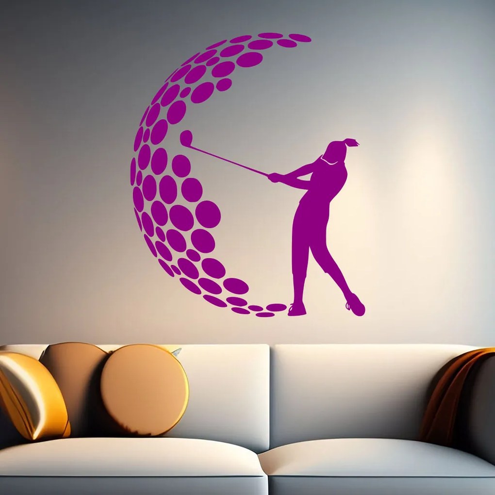 Veselá Stena Samolepka Golf Farba: béžová, Veľkosť: 100 x 82 cm
