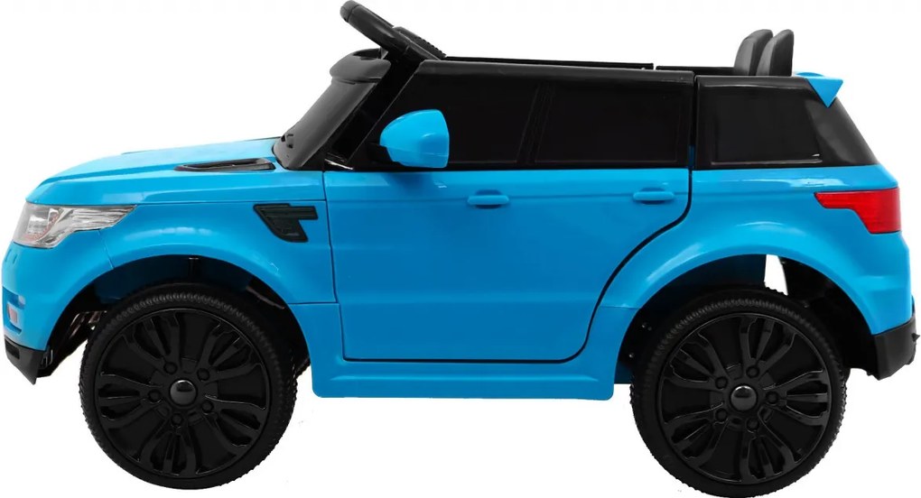 Ramiz Autíčko s batériovým štartom, modré SUV + diaľkové ovládanie + bezpečnostné funkcie