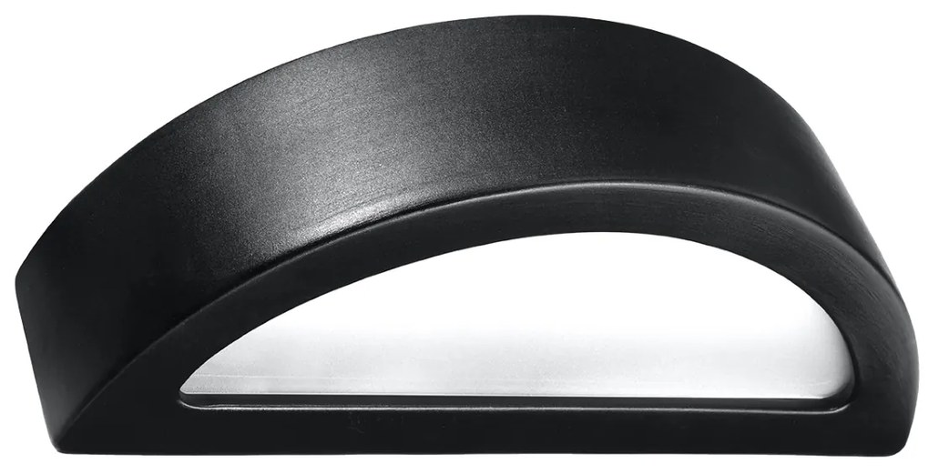 Nástenné svietidlo Atena, 1x čierne keramické tienidlo