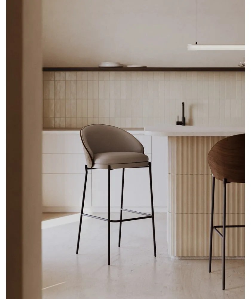 Hnedá barová stolička (výška sedadla 77 cm) Eamy – Kave Home