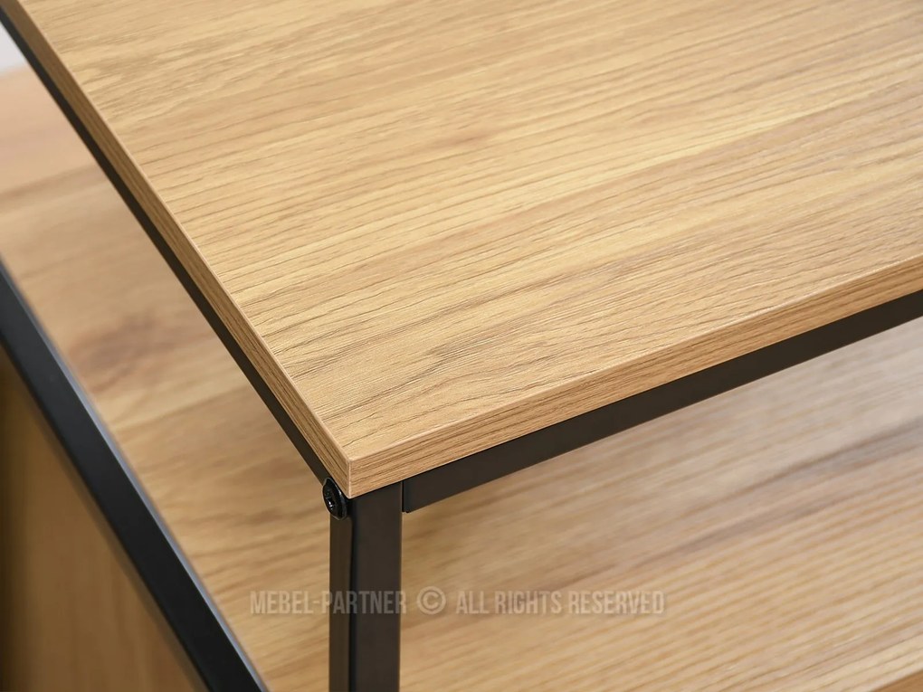 Skrinka Adlo (čierny dub + čierna). Akcia -16%. Vlastná spoľahlivá doprava až k Vám domov. 1111798