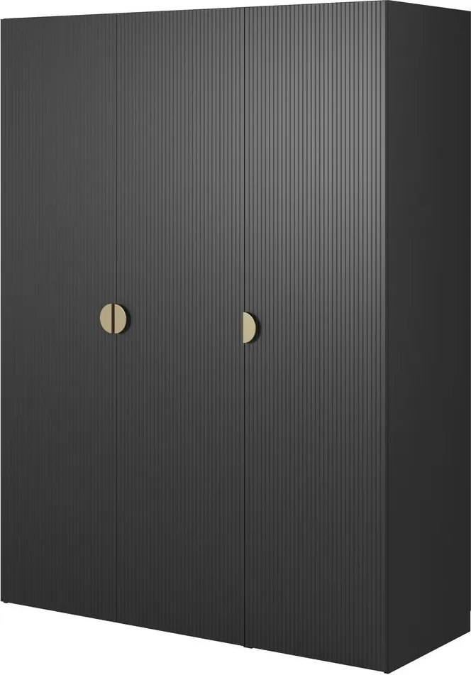 Šatníková skriňa Moonie VI (čierna biela)