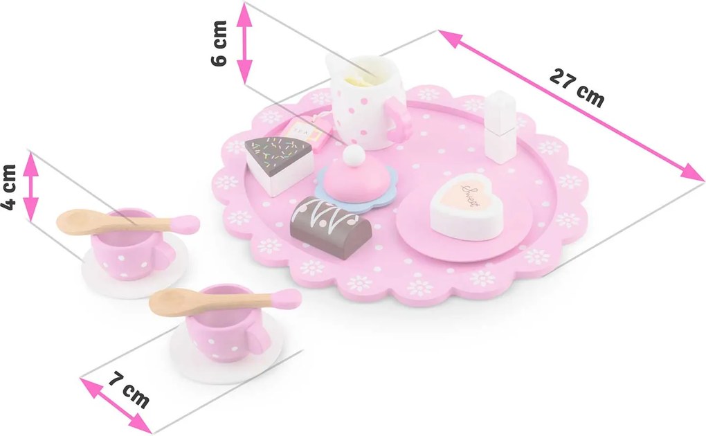 ISO Trade Drevená čajová súprava na hranie Montessori Ricokids RK-869
