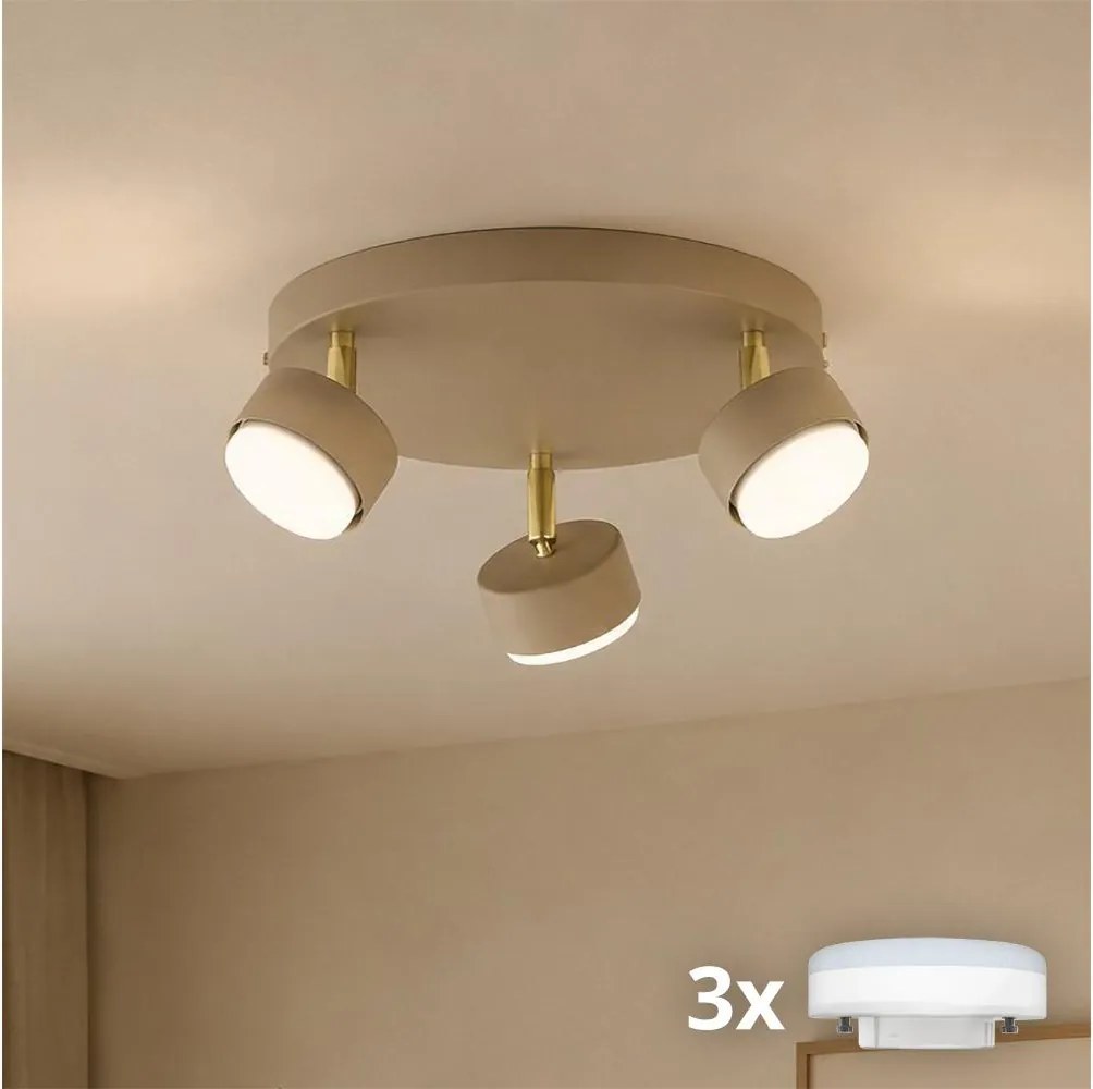 Brilagi - LED Bodové svietidlo MONO 3xGX53/30W/230V béžová/zlatá