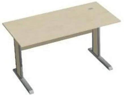 Kancelársky stôl Ergo, 140 x 70 x 75 cm, rovné vyhotovenie, javor jersey