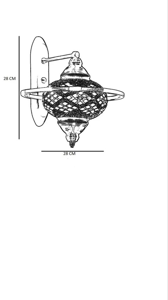 Nástenná lampa Yeni mosadz