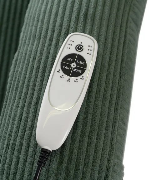 Masážne polohovateľné kreslo ARIEN zelený manšester - vintino.sk