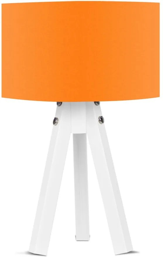 Stolová lampa s oranžovým tienidlom Kate Louise Bianca