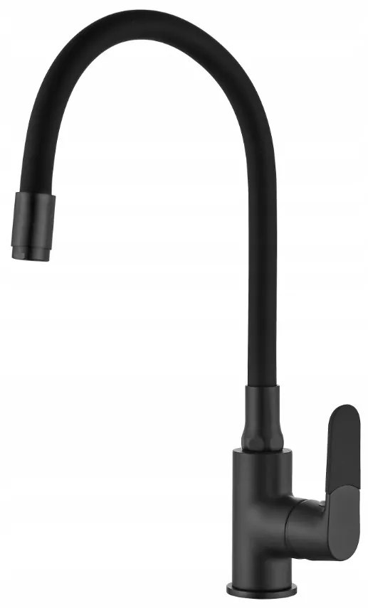 Invena Joga, stojanková drezová batéria s flexibilným ramenom, čierna matná, BZ-32-P04-C