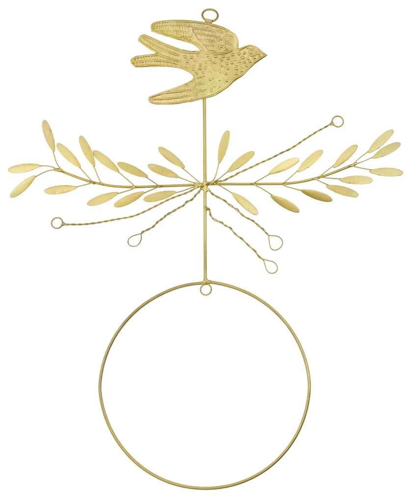 House Doctor Závesná vianočná dekorácia Mobile Bird Brass