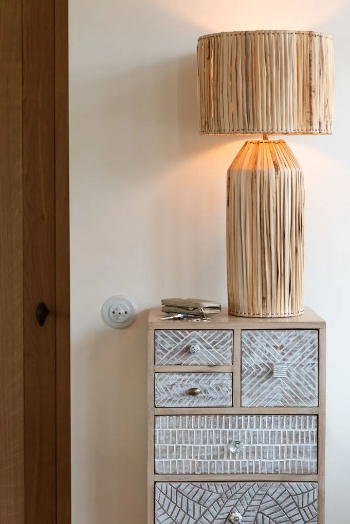 Stolová prírodná lampa z banánových listov Hanna Bannas - Ø 35*87 cm/ E27/ 40W