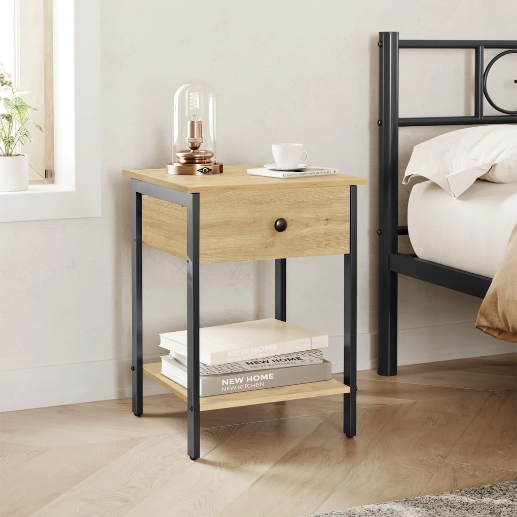 Odkladací stolík so zásuvkou TAYLOR ARTISAN 40x40 cm