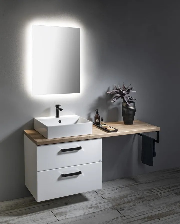 Aqualine Sapho, VEGA pracovná doska 104x45cm, dub platin