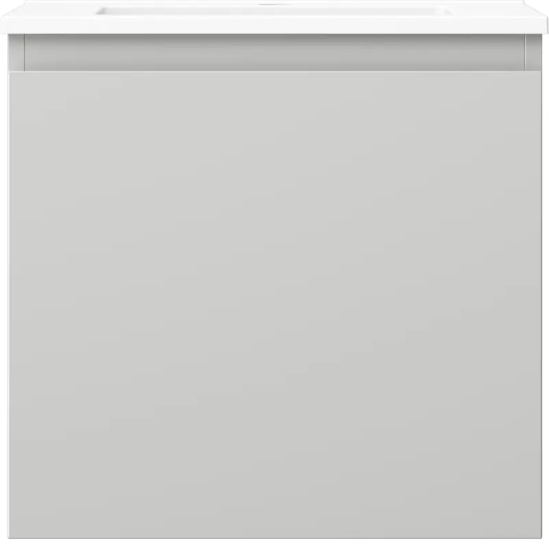 Mexen Orio, kúpeľňová skrinka 50 cm s umývadlom Otis, 1 zásuvka, šedá matná/biela matná, 91A10-05047-1-BF62-W18M01