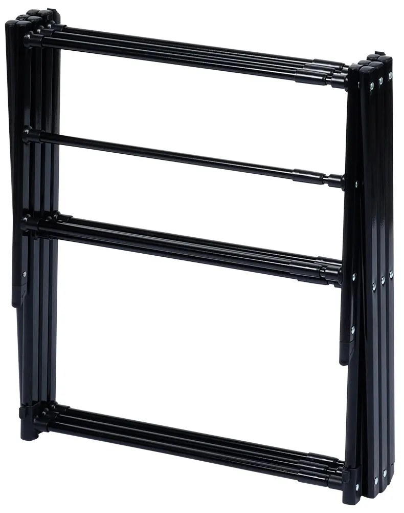 VILDE Sušiak na bielizeň, skladací, čierny kov VILDE, 6 poschodí, 47 - 78 x 94 cm