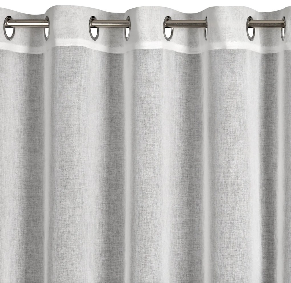 ZÁCLONA NA KRÚŽKOCH MOLLY 350 X 150 CM BIELA