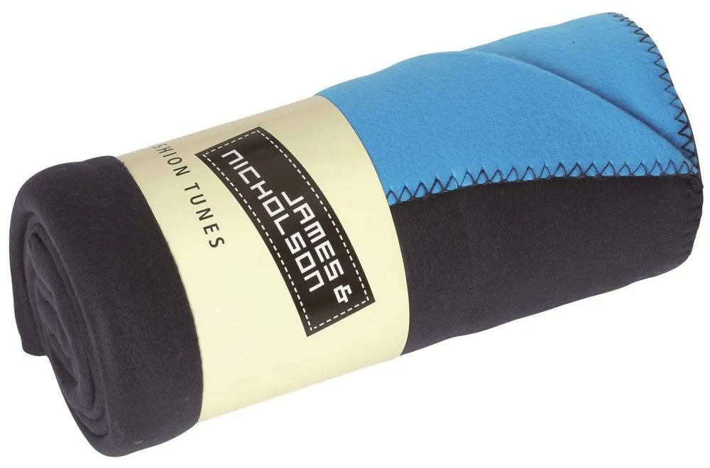 James & Nicholson (Daiber) Fleece deka 150x170 cm JN952 - Hnedá / smotanová | 150 x 170 cm