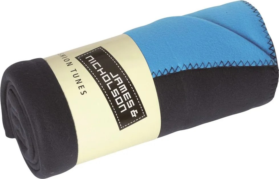 James & Nicholson (Daiber) Fleece deka 150x170 cm JN952 - Tmavomodrá / aqua | 150 x 170 cm