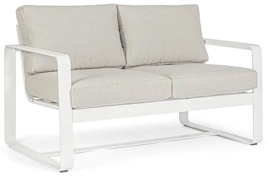 Biela hliníková záhradná pohovka Merrigan – Bizzotto