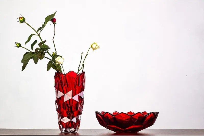 KRIŠTÁĽOVÁ MISKA BOHEMIA LUNAR RED 330MM