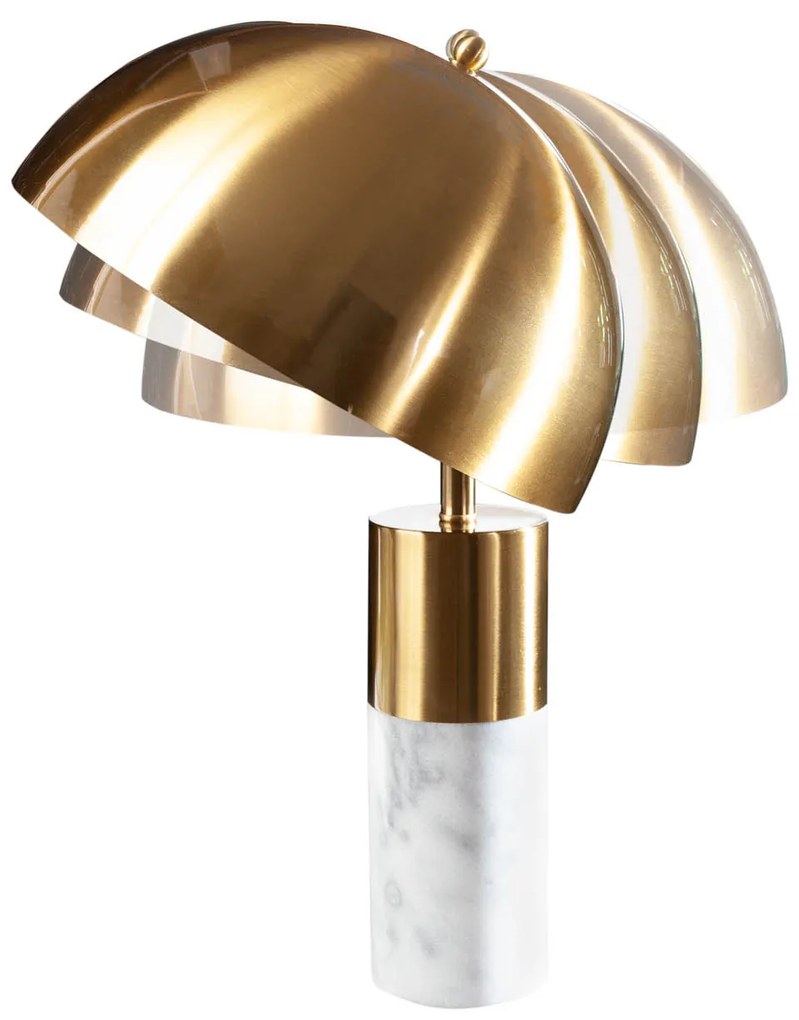 Stolná lampa Burlesque zlatá mramorová biela
