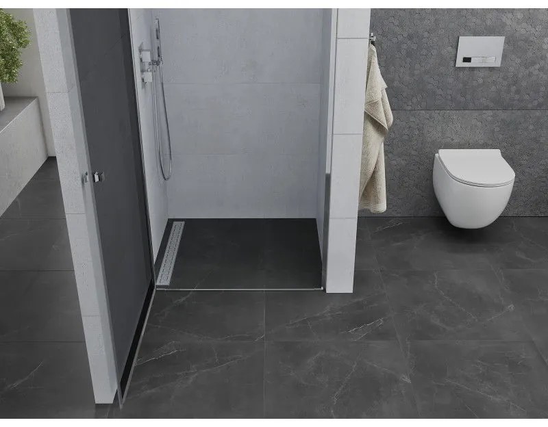 Mexen Pretoria, sprchové dvere do otvoru 90 x 190 cm, 6mm šedé sklo, chrómový profil, 852-090-000-01-40