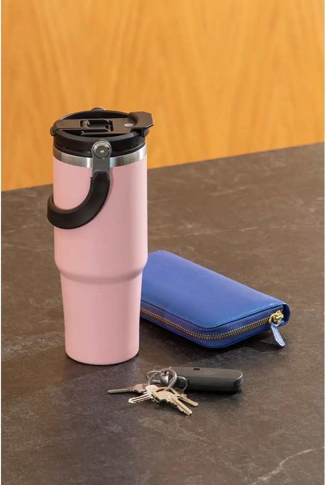 Modrá cestovná fľaša z nehrdzavejúcej ocele 1 l Eco – Ladelle